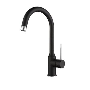 Изображение товара Кухонный смеситель Rivelato Garda 1923502 antracite cromo с поворотным изливом