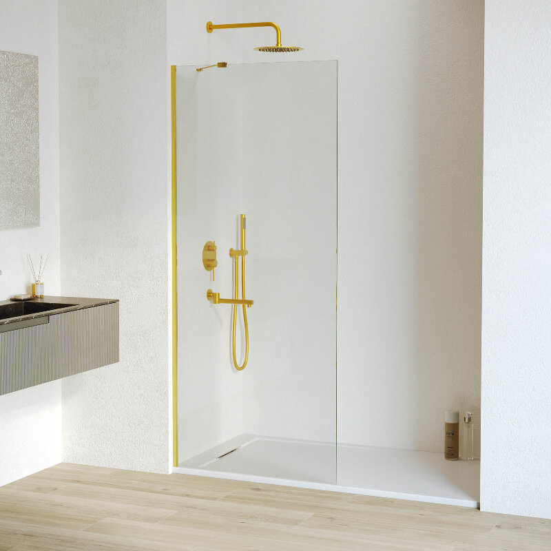 Изображение товара Душевая стенка RGW WA-102Gb Walk In 70 см прозрачное стекло золотой профиль