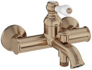 Изображение товара Смеситель Jacob Delafon Louise E24363-BCN, для ванны и душа, цвет золото матовое/белый