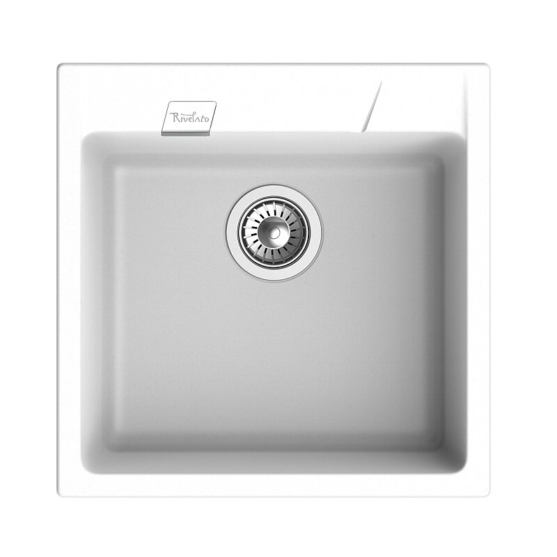 Изображение товара Кухонная мойка Rivelato Raum RM-50 brina из кварца, цвет иней, 50x51 см, Россия