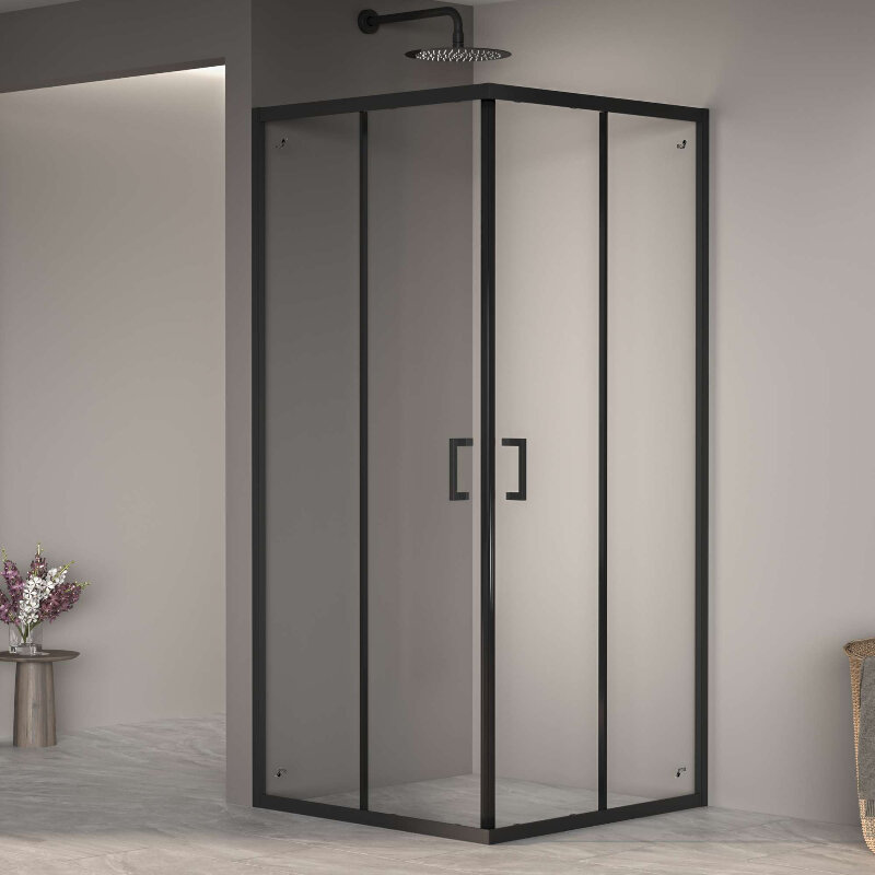 Изображение товара Душевой уголок RGW PA-030B Passage, стекло 80x80 см, черный профиль