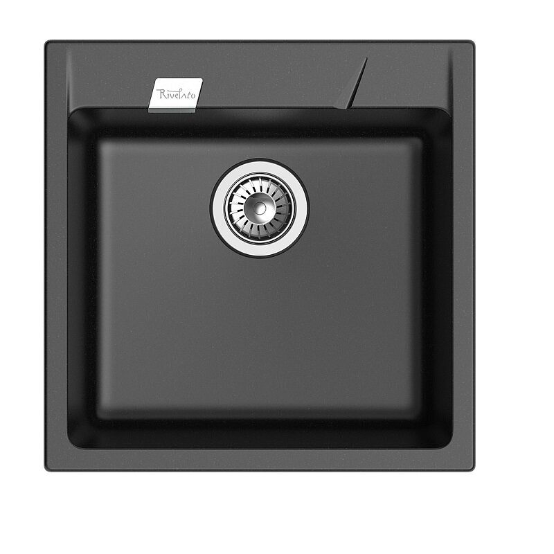 Изображение товара Кухонная мойка Rivelato Raum RM-50 nero, 50 x 51 см, кварц, цвет черный