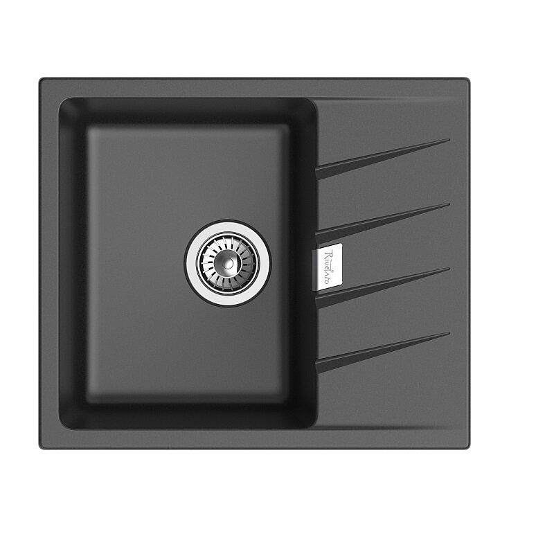 Изображение товара Кухонная мойка Rivelato Raum RM-58 антрацит кварц врезная