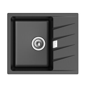 Изображение товара Кухонная мойка Rivelato Raum RM-58 nero 58х50 см кварц черная