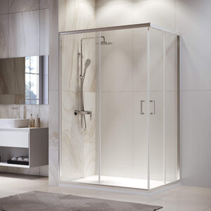 Изображение товара Душевой уголок RGW PA-246 Passage 030824680-11, 80 х 100 см, стекло прозрачное, профиль хром