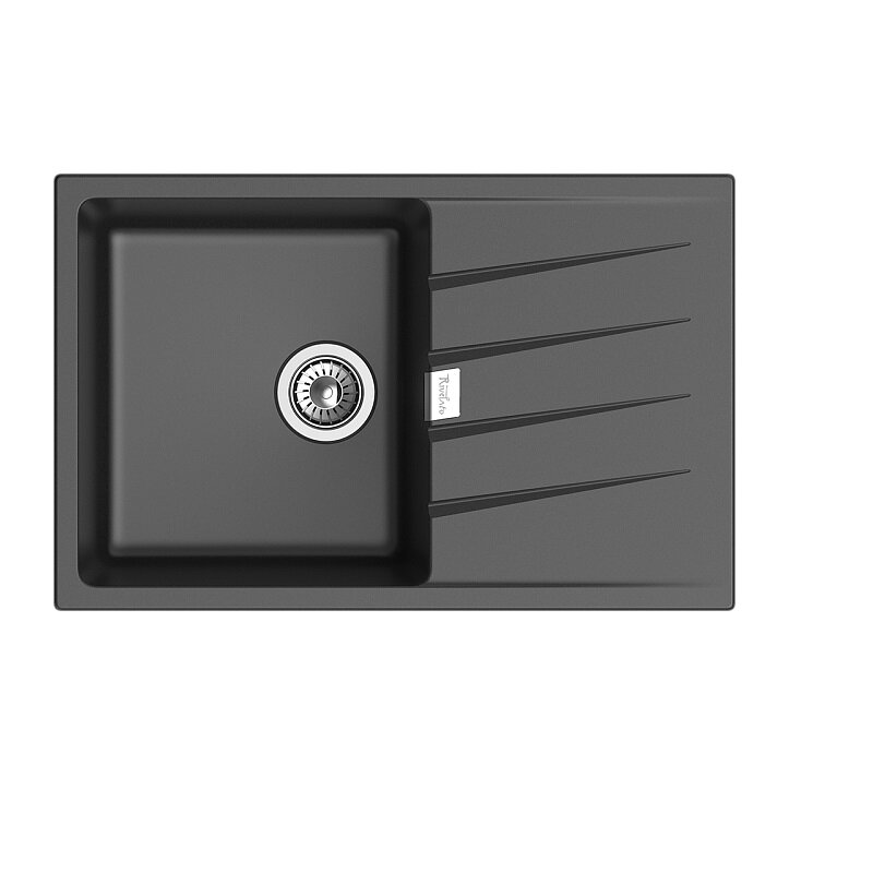 Изображение товара Кухонная мойка Rivelato Raum RM-78 антрацит из искусственного камня 78x50 см