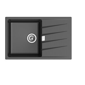 Изображение товара Кухонная мойка Rivelato Raum RM-78 антрацит из искусственного камня 78x50 см