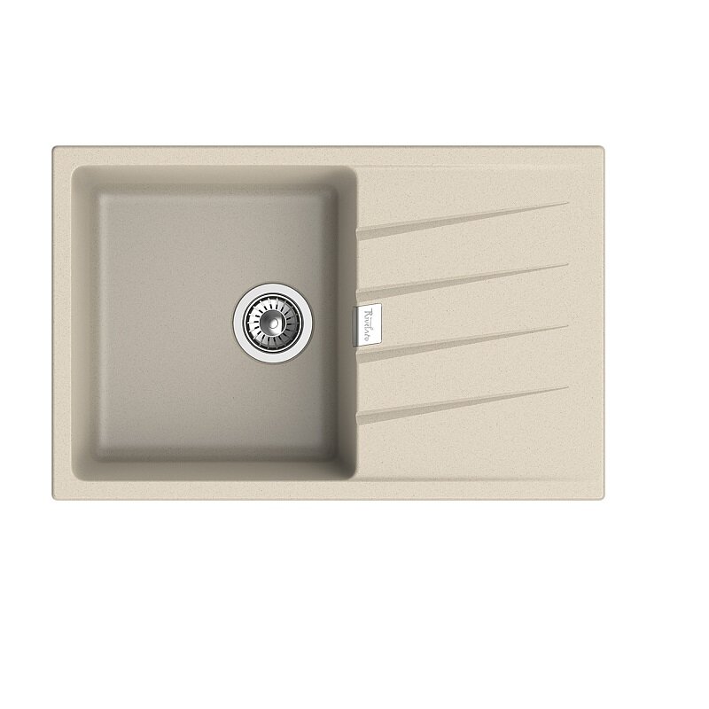 Изображение товара Кухонная мойка Rivelato Raum RM-78 beige scuro, 78 x 50 см, кварц, цвет темно-бежевый