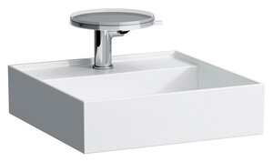 Изображение товара Раковина Laufen Kartell квадратная угловая 46x46 см белая без перелива