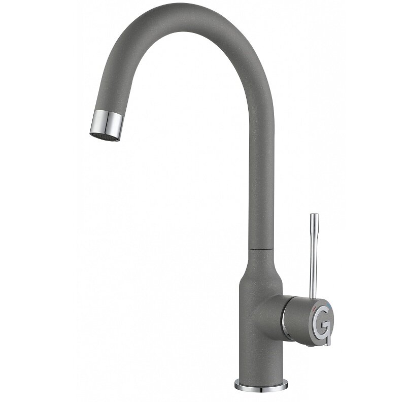 Изображение товара Смеситель Rivelato Garda 1923502 grigio cromo, для кухонной мойки, цвет серый/хром