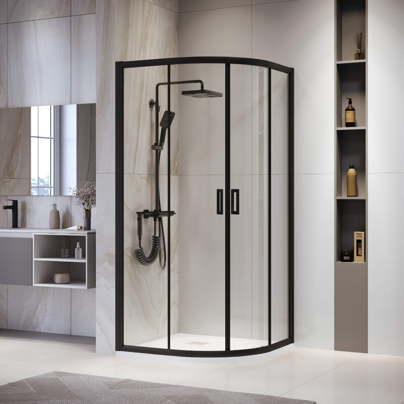 Изображение товара Душевой уголок RGW PA-52B Passage 80x80 см раздвижной стекло черный профиль