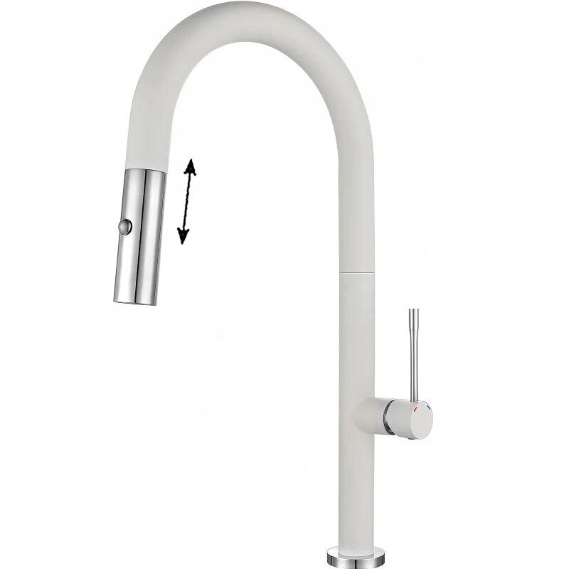 Изображение товара Смеситель Rivelato Asti 3972500 Brina Cromo для кухонной мойки с вытягиваемым изливом