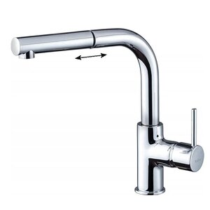 Изображение товара Смеситель Rivelato Ledro 9022200 cromo, для кухонной мойки, с вытягиваемым изливом, цвет хром