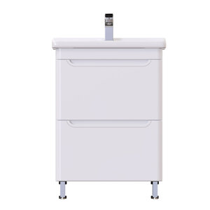 Изображение товара Тумба с раковиной Toppus Atlas 9811.021 60 см напольная белый глянец снабжена керамическим умывальн