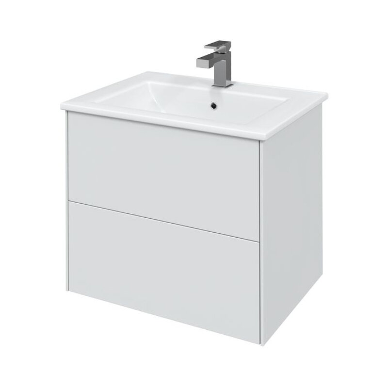 Изображение товара Тумба с раковиной Toppus Silk 9811.001, 60 см, подвесная, цвет белый матовый