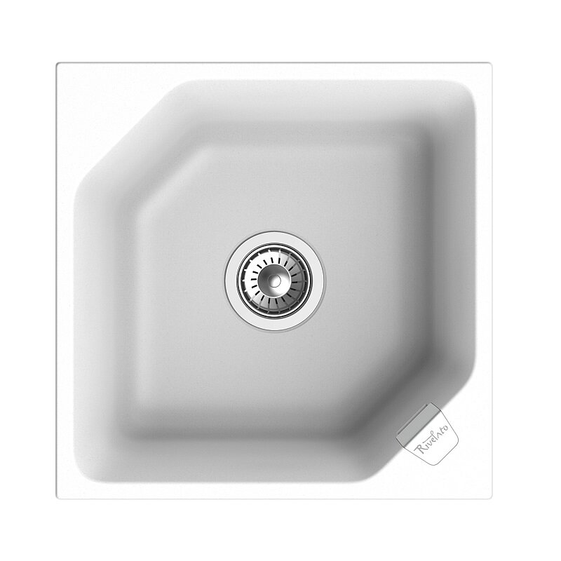 Изображение товара Кухонная мойка Rivelato Locus LS-50 brina из кварца иней 50х50 см