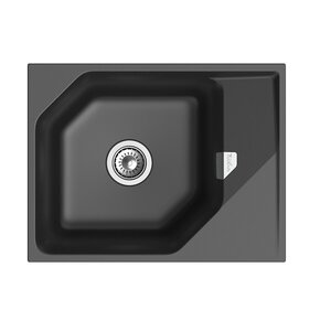 Изображение товара Кухонная мойка Rivelato Locus LS-65 антрацит кварц матовая Россия