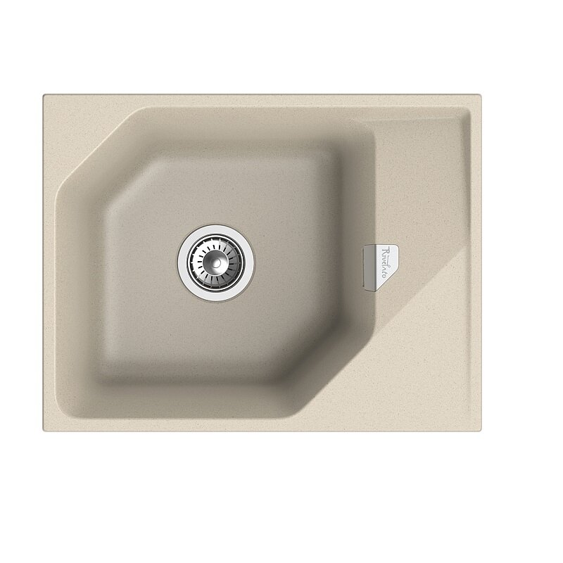 Изображение товара Кухонная мойка Rivelato Locus LS-65 beige scuro, 65 x 50 см, кварц, цвет темно-бежевый