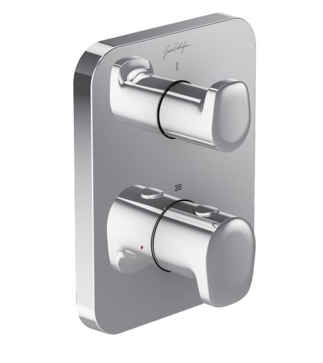 Изображение товара Смеситель термостатический Jacob Delafon Hybrid E75385-CP, для душа, внешняя часть