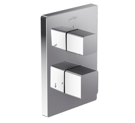 Изображение товара Смеситель Jacob Delafon Square E75387-CP для душа с термостатическим управлением
