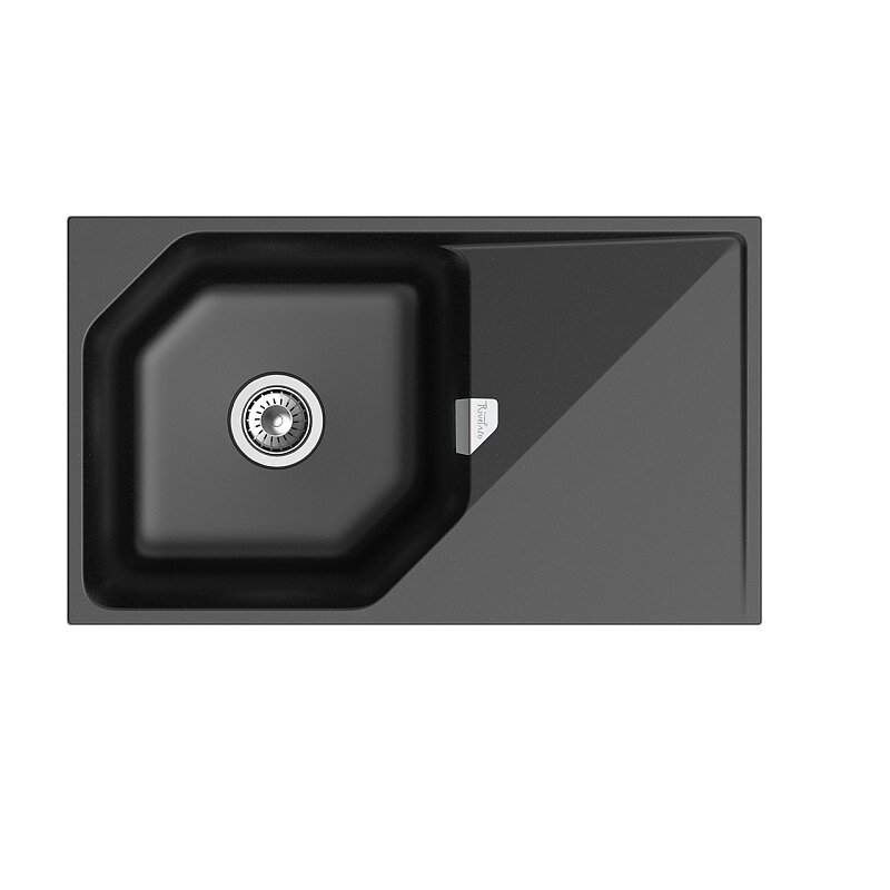 Изображение товара Кухонная мойка Rivelato Locus LS-85 nero, 85 x 50 см, кварц, цвет черный