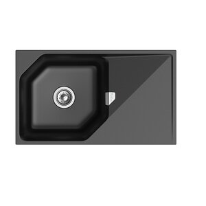 Изображение товара Кухонная мойка Rivelato Locus LS-85 nero кварц 85x50 см матовая черная