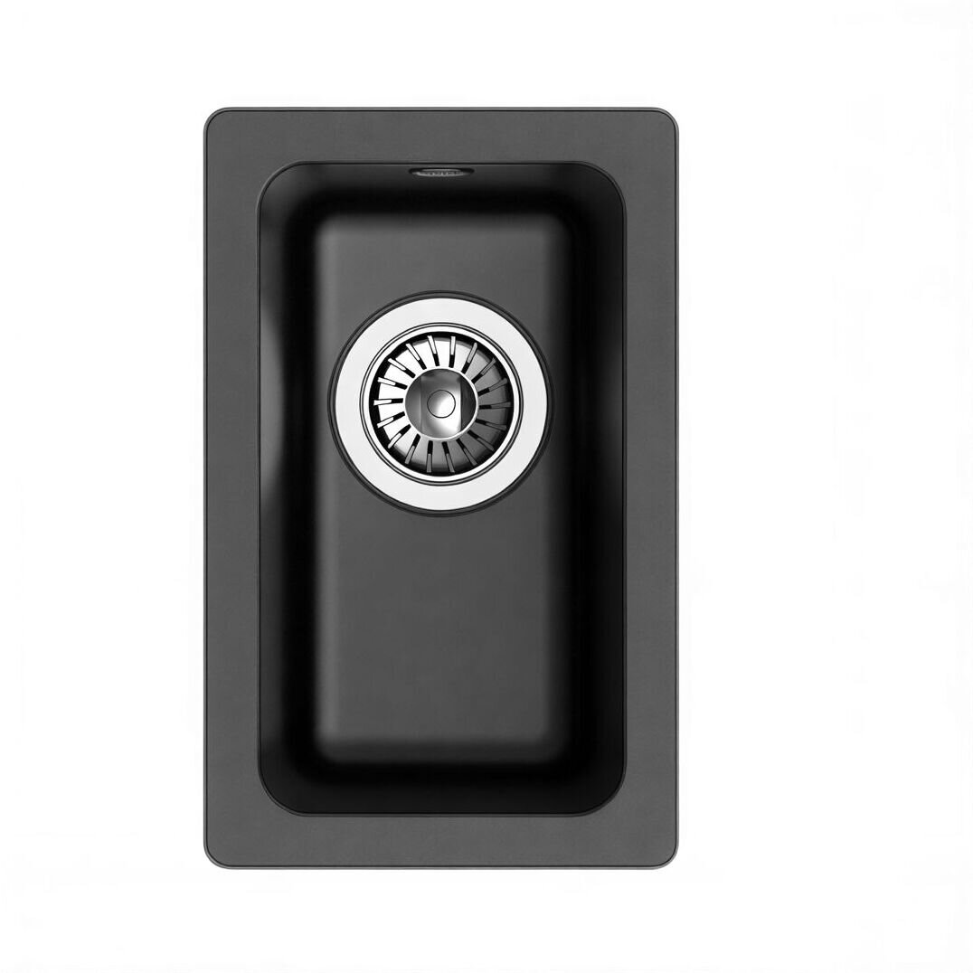 Изображение товара Кухонная мойка Rivelato Berkana BK-25 nero, 30,5 x 45,5 см, кварц, цвет черный Изображение товара Кухонная мойка Rivelato Berkana BK-25 nero, 30,5 x 45,5 см, кварц, цвет черный