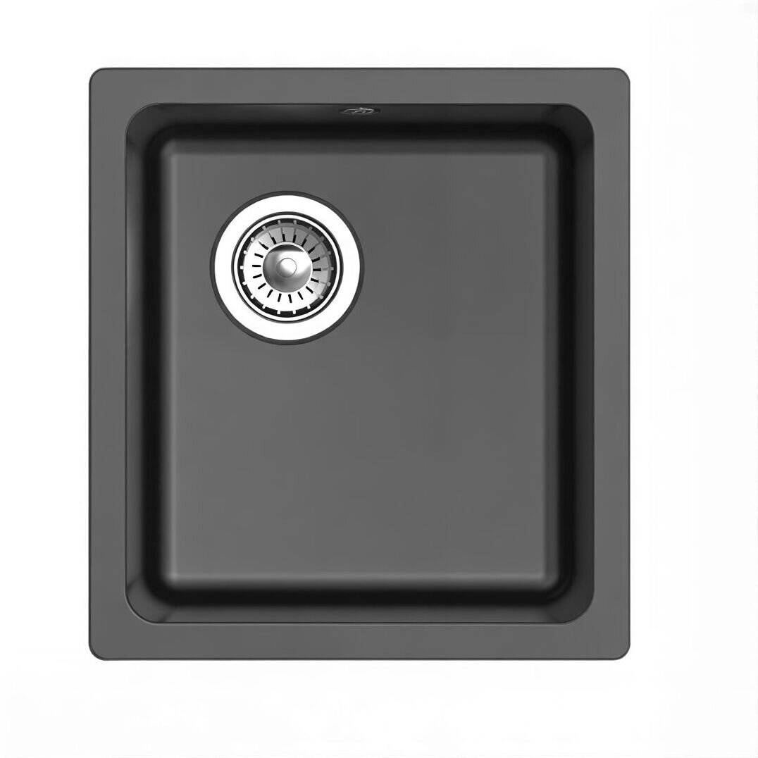 Изображение товара Кухонная мойка Rivelato Berkana BK-35 antracite, 41,5 x 45,5 см, кварц, цвет антрацит Изображение товара Кухонная мойка Rivelato Berkana BK-35 antracite, 41,5 x 45,5 см, кварц, цвет антрацит