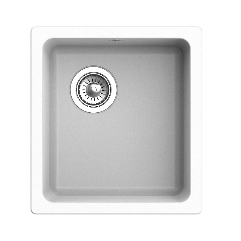 Изображение товара Кухонная мойка Rivelato Berkana BK-35 brina, 41,5 x 45,5 см, кварц, цвет иней