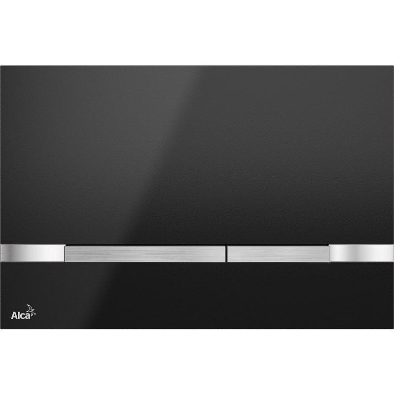 Изображение товара Клавиша смыва AlcaPlast Stripe Black для унитаза, механическая, интегрированная