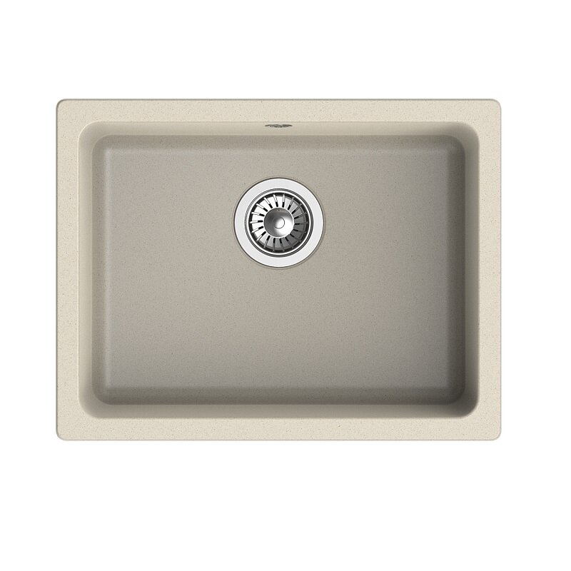 Изображение товара Кухонная мойка Rivelato Berkana BK-50 beige scuro, 56 x 43 см, кварц, цвет темно-бежевый