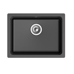 Изображение товара Кухонная мойка Rivelato Berkana BK-50 nero 56x43 см кварц черная