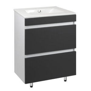 Изображение товара Тумба с раковиной Toppus Velvet 9811.017, 60 см, напольная, графит матовый