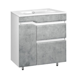Изображение товара Тумба с раковиной Toppus Velvet 9811.015 75 см напольная серый камень