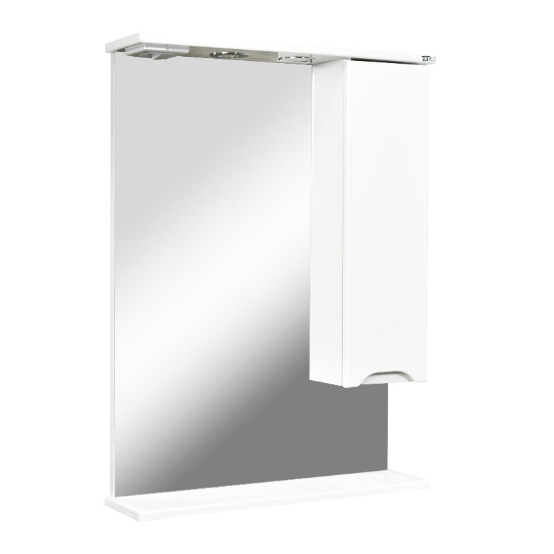 Изображение товара Зеркальный шкаф Toppus Satin 2911.012, 60 см, с подсветкой, розеткой, цвет белый глянец