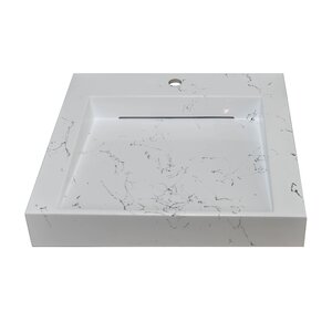Изображение товара Раковина над стиральной машиной Stella Polar Берта SP-00001519, 60 см, искусственный мрамор, с кронштейнами, цвет белый мрамор