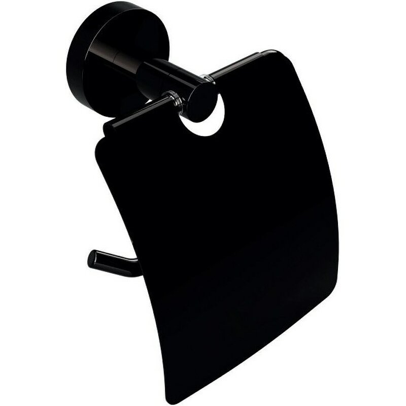 Изображение товара Держатель туалетной бумаги Bemeta Hematit 159112012, с крышкой, антрацит глянцевый