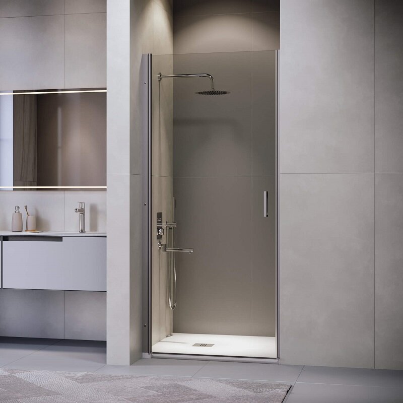 Изображение товара Душевая дверь RGW Leipzig LE-003Gr 600 60x195 см стекло прозрачное профиль серый