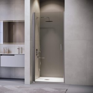 Изображение товара Душевая дверь RGW Leipzig LE-003Gr 700, 351200307-110, 70 см, стекло прозрачное, профиль серый