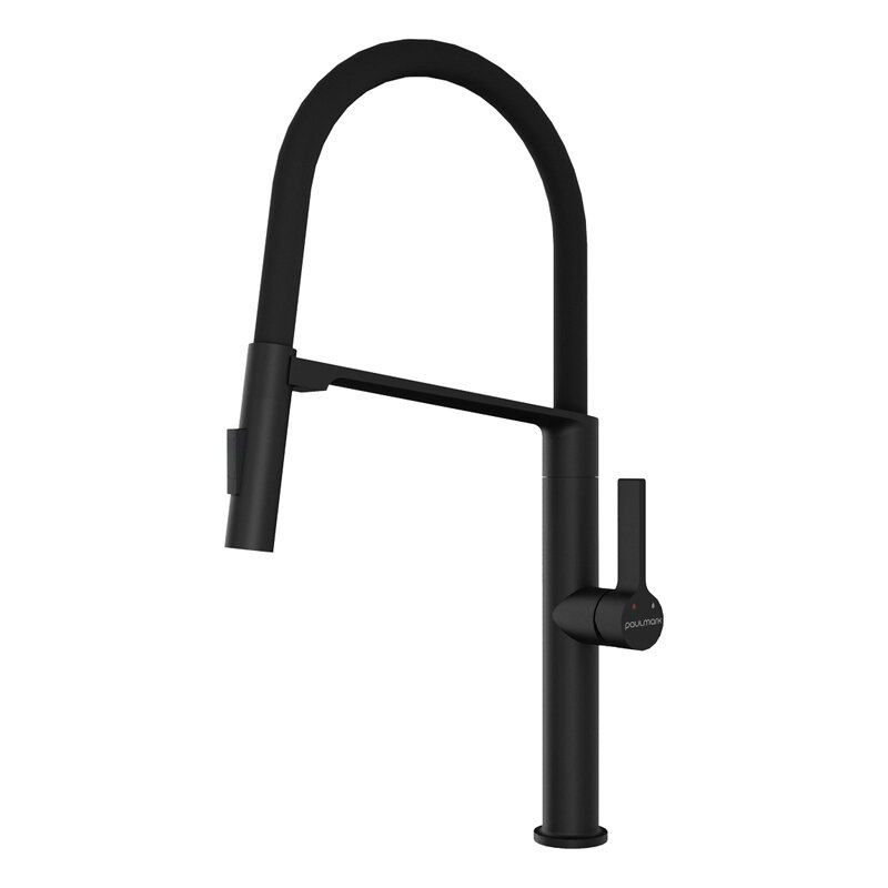 Изображение товара Смеситель Paulmark Barrel Ba214029-AN для кухни с гибким изливом антрацит