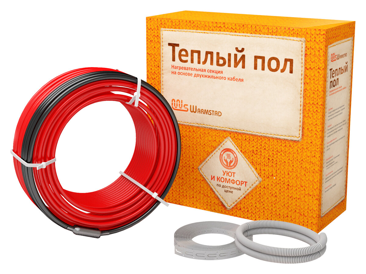 Изображение товара Теплый пол Warmstad WSS 2206180: площадь обогрева 2,2 - 2,7 кв.м., мощность 400 Вт