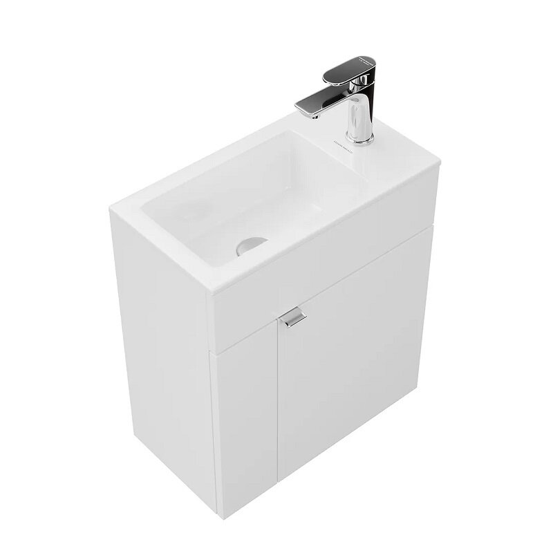 Изображение товара Тумба под раковину Kerama Marazzi Lato LAT.50.1.WHT, 50 см, подвесная, правая, белая глянцевая Изображение товара Тумба под раковину Kerama Marazzi Lato LAT.50.1.WHT, 50 см, подвесная, правая, белая глянцевая