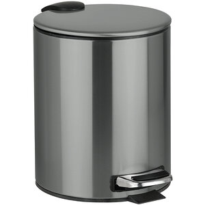 Изображение товара Мусорное ведро Bemeta Graphit 156315013, 5 л, с крышкой и педалью, цвет антрацит матовый