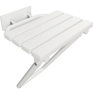 Изображение товара Откидное сиденье для душа Bemeta Help 301207183 белый, настенное, нержавеющая сталь и пластик