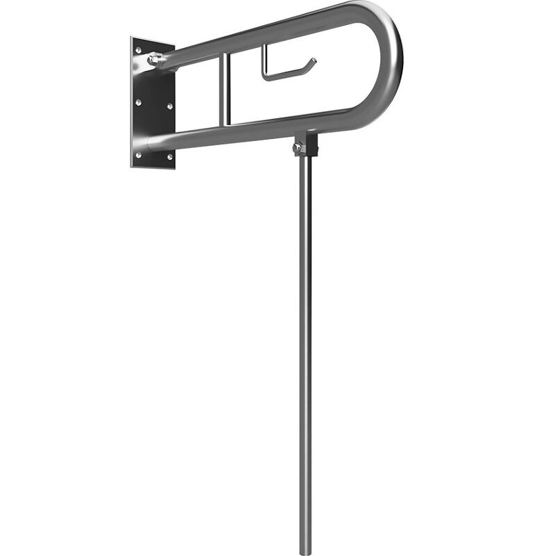 Изображение товара Откидной поручень для ванной из нержавеющей стали хром матовый 86.6 см Bemeta Help