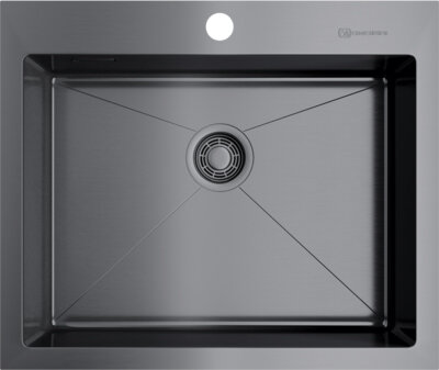 Изображение товара Мойка кухонная Omoikiri Akisame 59-GM 4973096, воронёная сталь, gunmetal