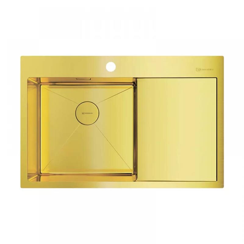 Изображение товара Мойка кухонная Omoikiri Akisame 78-LG-L нержавеющая сталь светлое золото