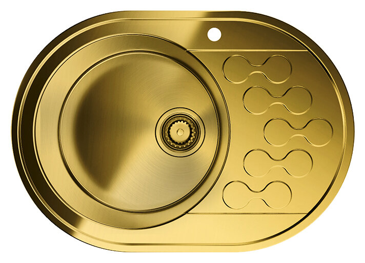 Изображение товара Кухонная мойка из латуни Omoikiri Kasumigaura 65-AB-L врезная 65 см