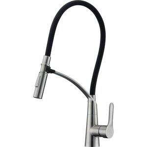 Изображение товара Смеситель для кухонной мойки BelBagno BB-LAM36-IN, цвет сатин/черный