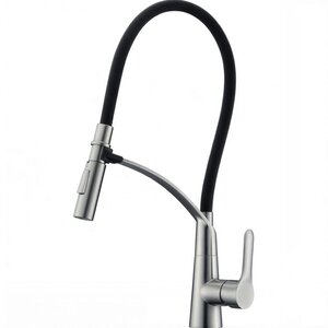 Изображение товара Смеситель для кухонной мойки BelBagno BB-LAM36-IN, цвет сатин/черный